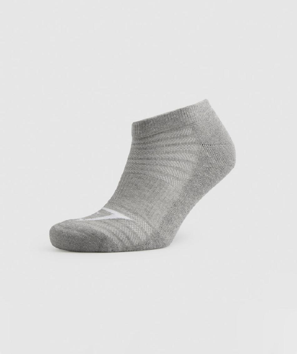 Gymshark Ankle 3pk Accessories Čarape Bijele Svijetlo Sive Crne | HR 2041AHK